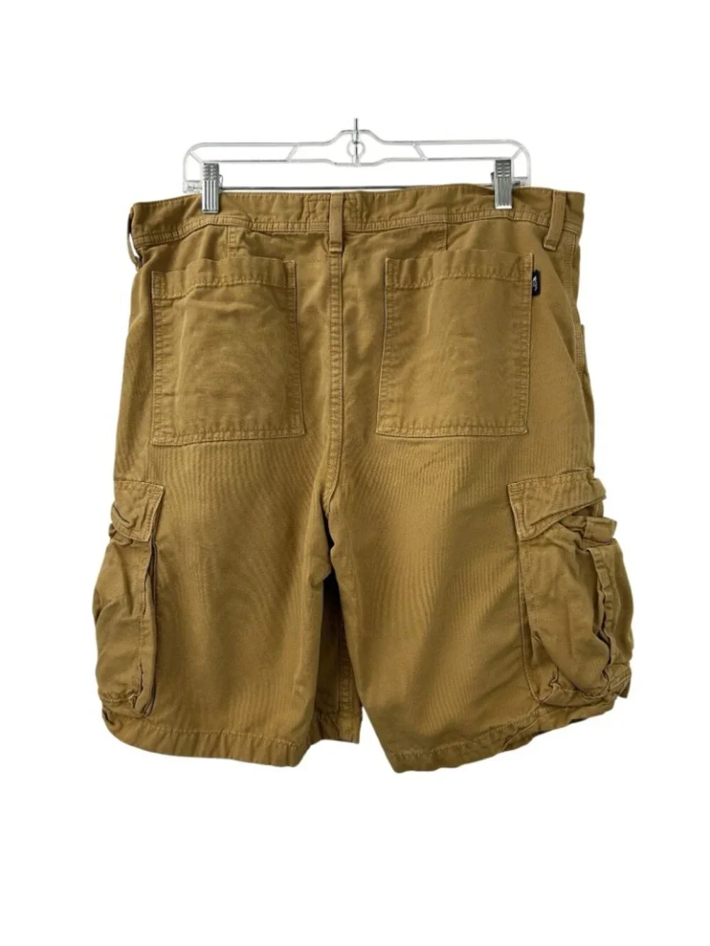VTG The North Face Cotton Ripstop Cargo Shorts Men's 36R  Gold Hiking Camping